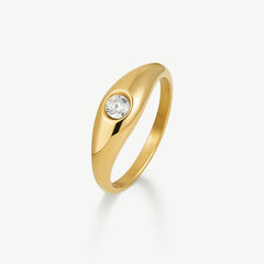 Tapered Solitaire Ring