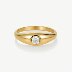 Tapered Solitaire Ring