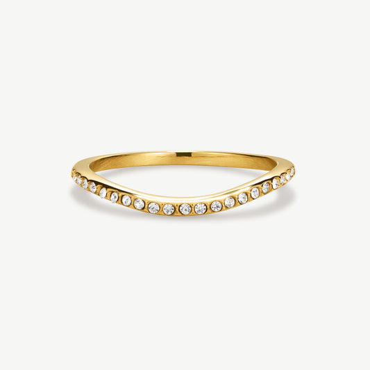 Pavé Curve Stacking Ring
