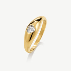 Tapered Heart Ring