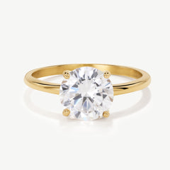 Round Solitaire Diamond-Inspired Ring 2ct