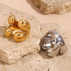 18K Four Droplet Bold Ring