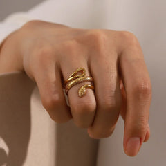 Adjustable Spiraling Snake Ring