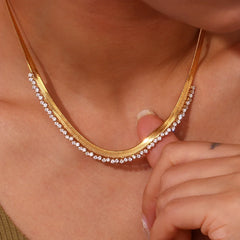 Herringbone Diamond Dazzle Necklace