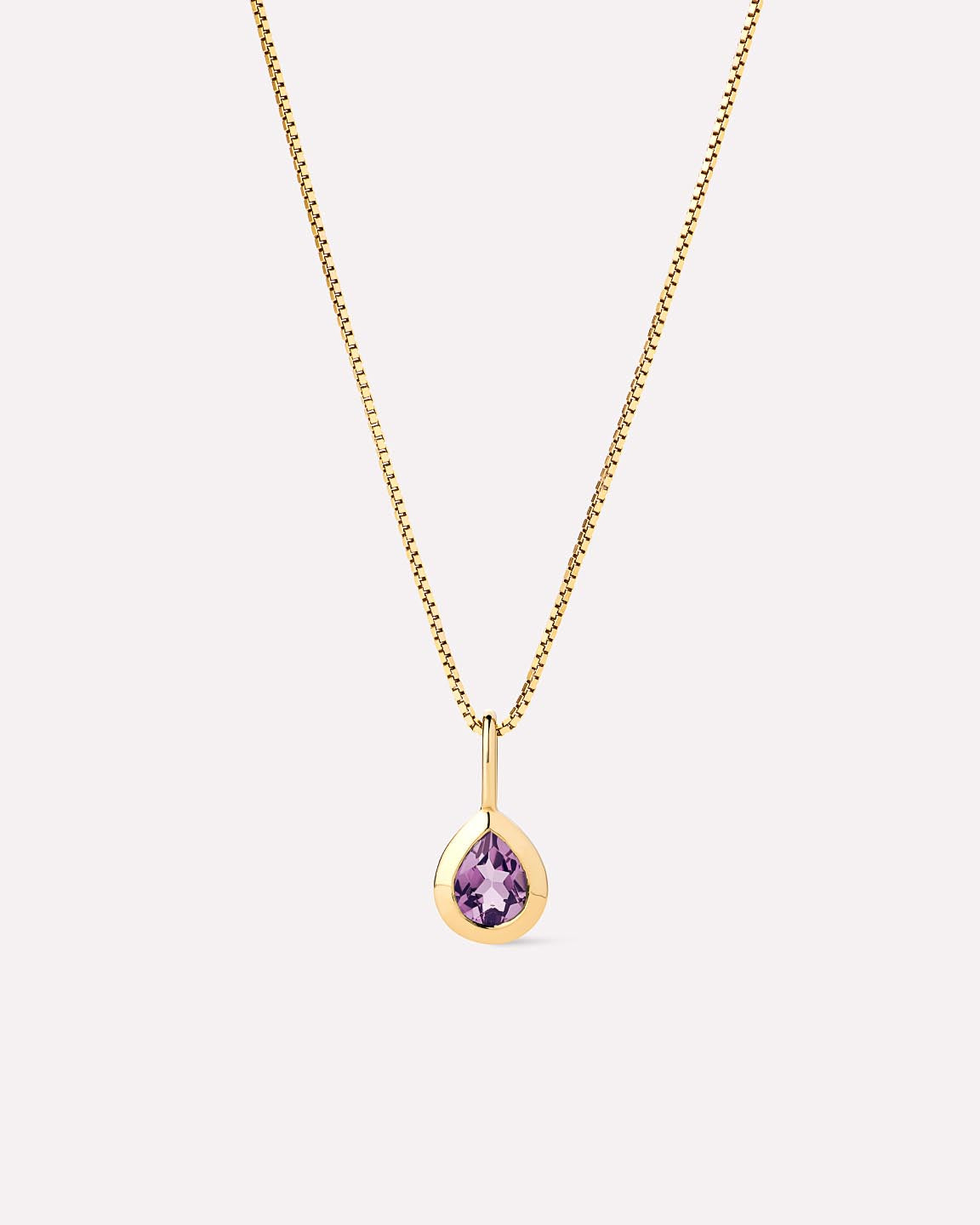 Solid Gold Amethyst Blue Sapphire Blue Topaz Yellow Citrine Semi Precious Stones Birthstones Pendant Necklaces For Women Ana Luisa Teardrop Necklace Amethyst