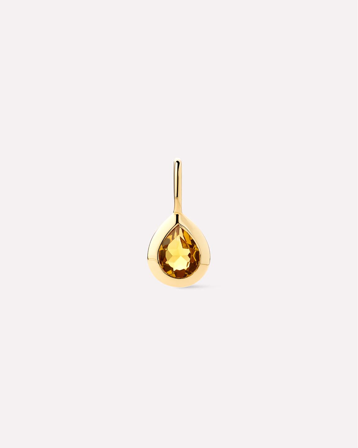 Solid Gold Amethyst Blue Sapphire Blue Topaz Yellow Citrine Semi Precious Stones Birthstones Pendants Necklace Charms For Women Ana Luisa Teardrop Charm Citrine