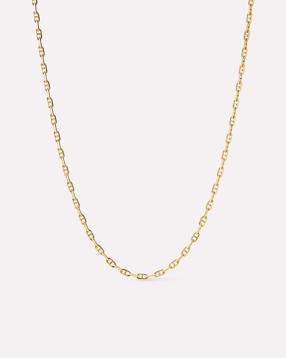 Solid Yellow Gold - Mini Anchor Chain Necklace