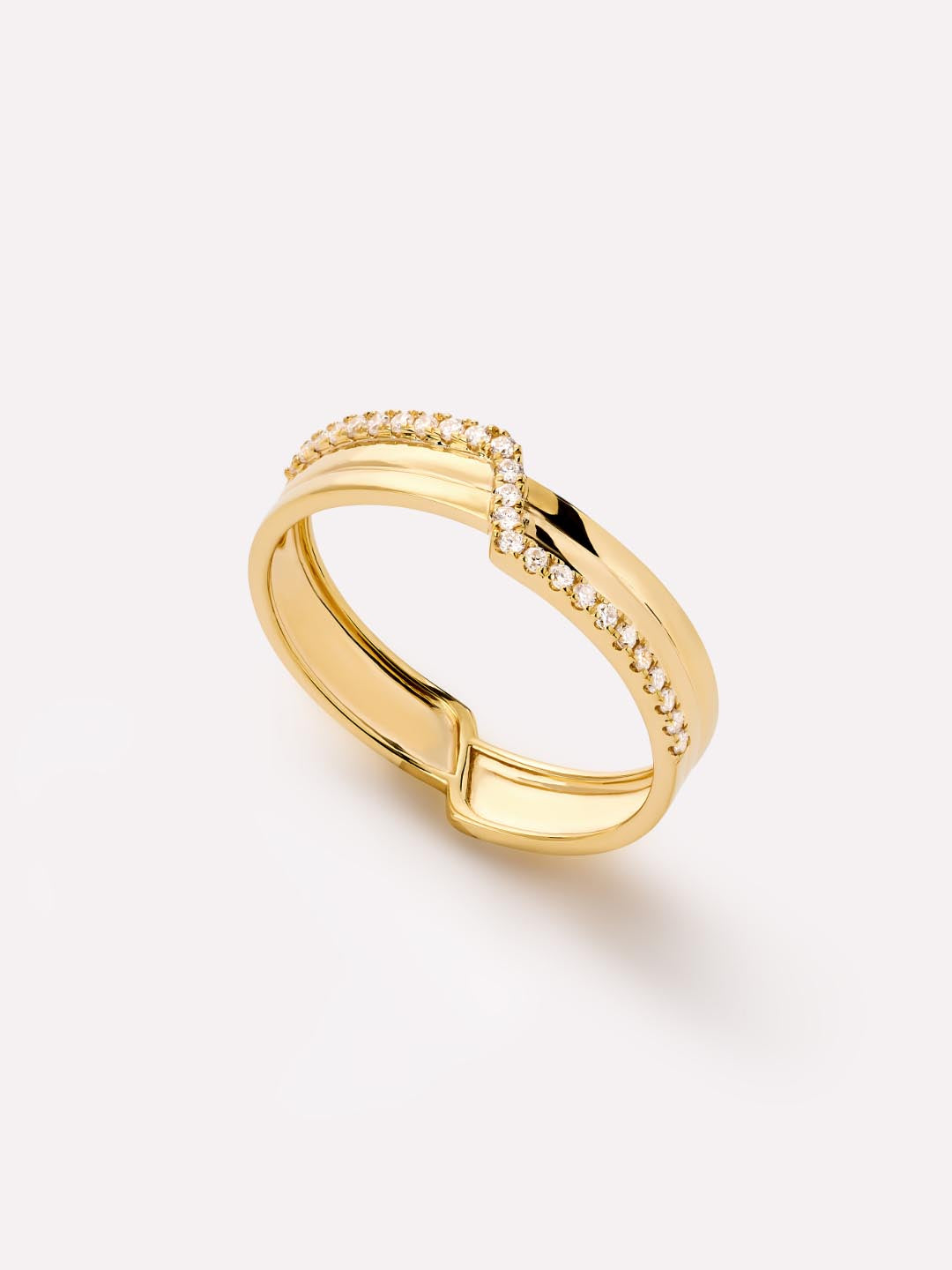 Solid Yellow Gold - Diamond Elevate Ring