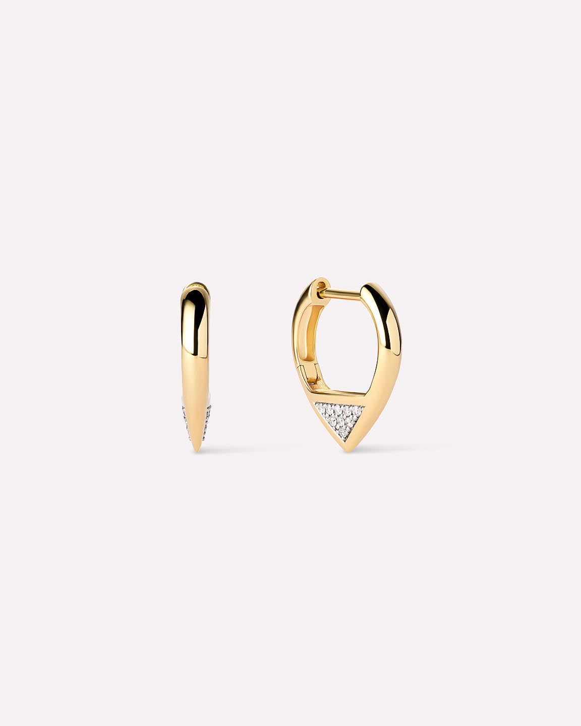 Solid Gold Diamond Fine Hoop Earrings For Women Ana Luisa Trillion Diamond Hoops