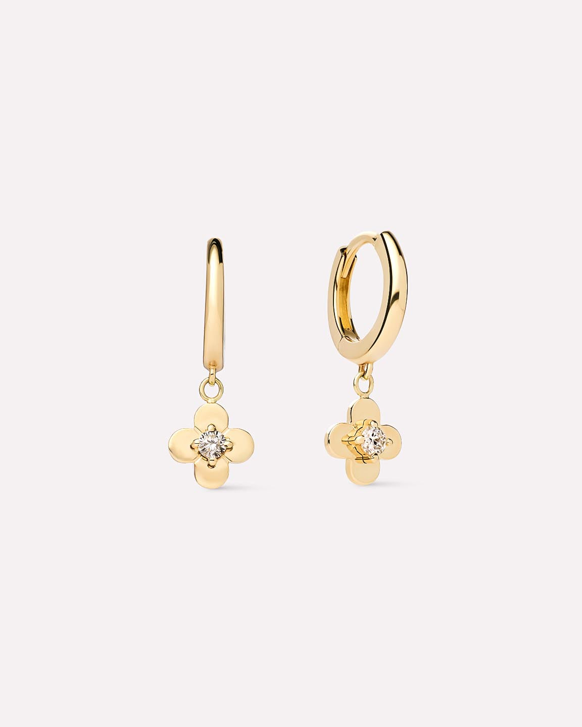 Solid Gold Diamonds Solid Bloom Fine Flower Drop Earrings Ana Luisa Mini Flower Drop Earrings