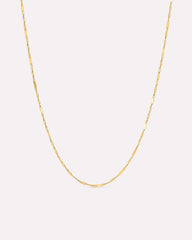 Solid Yellow Gold - Singapore Chain Necklace
