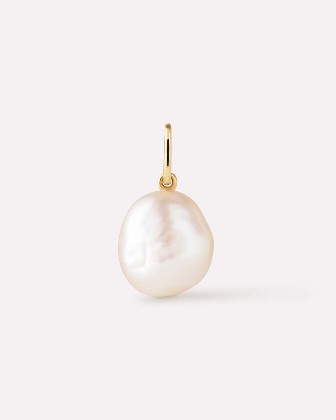 Gold Pendant - Gold Pearl Charm