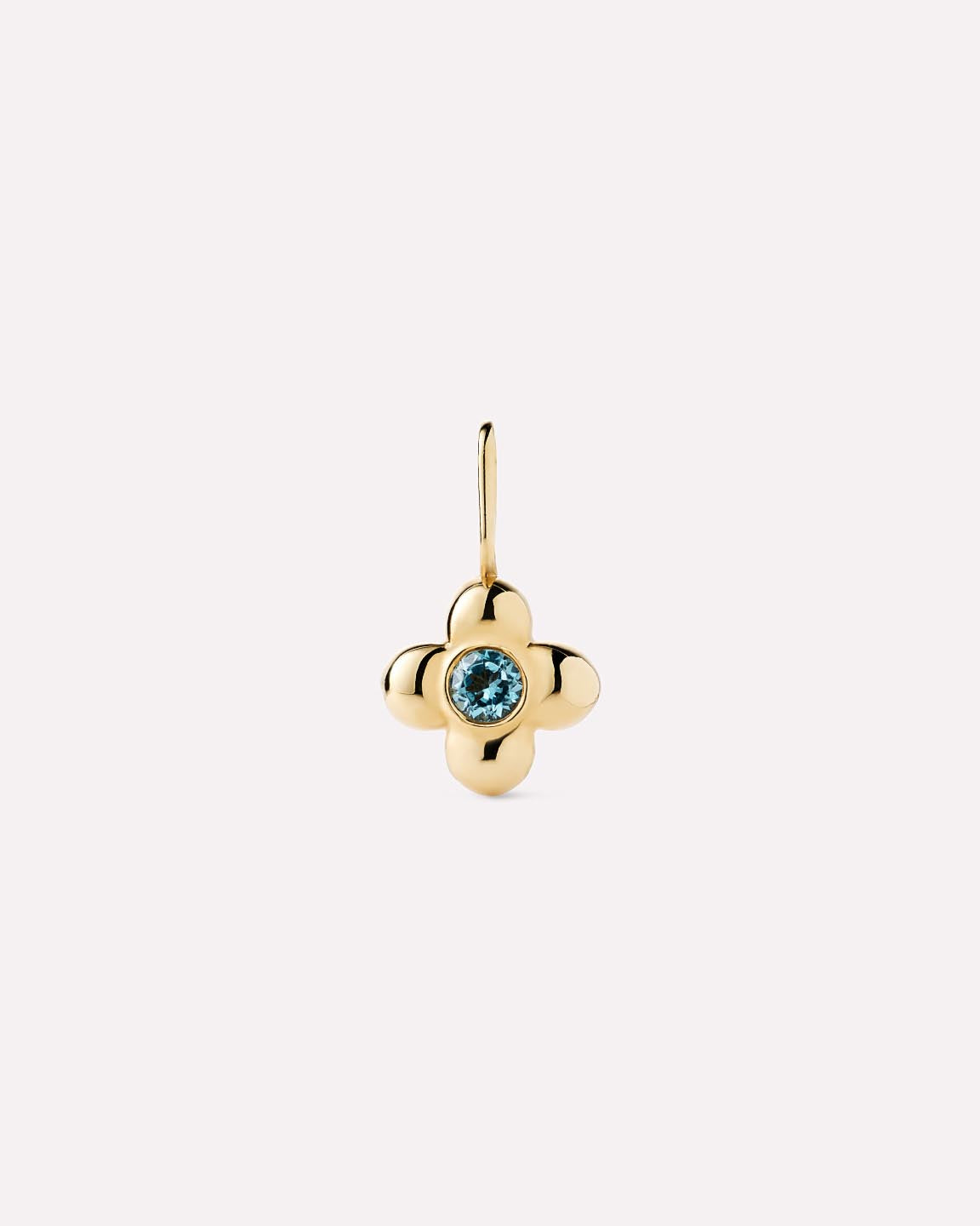 Solid Yellow Gold - London Blue Topaz Mini Liora Charm