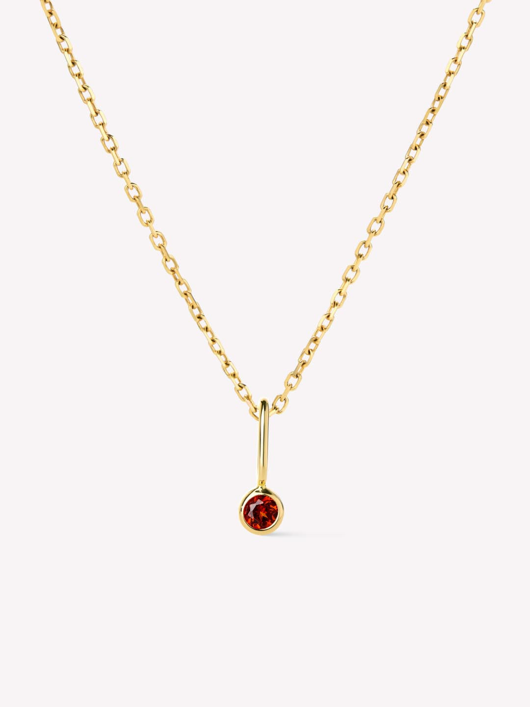 Solid Yellow Gold - Diamond Mini Birthstone Necklace