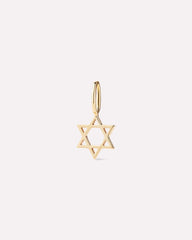Solid Yellow Gold - Star of David Charm