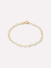 Solid Yellow Gold - Heart Chain Bracelet