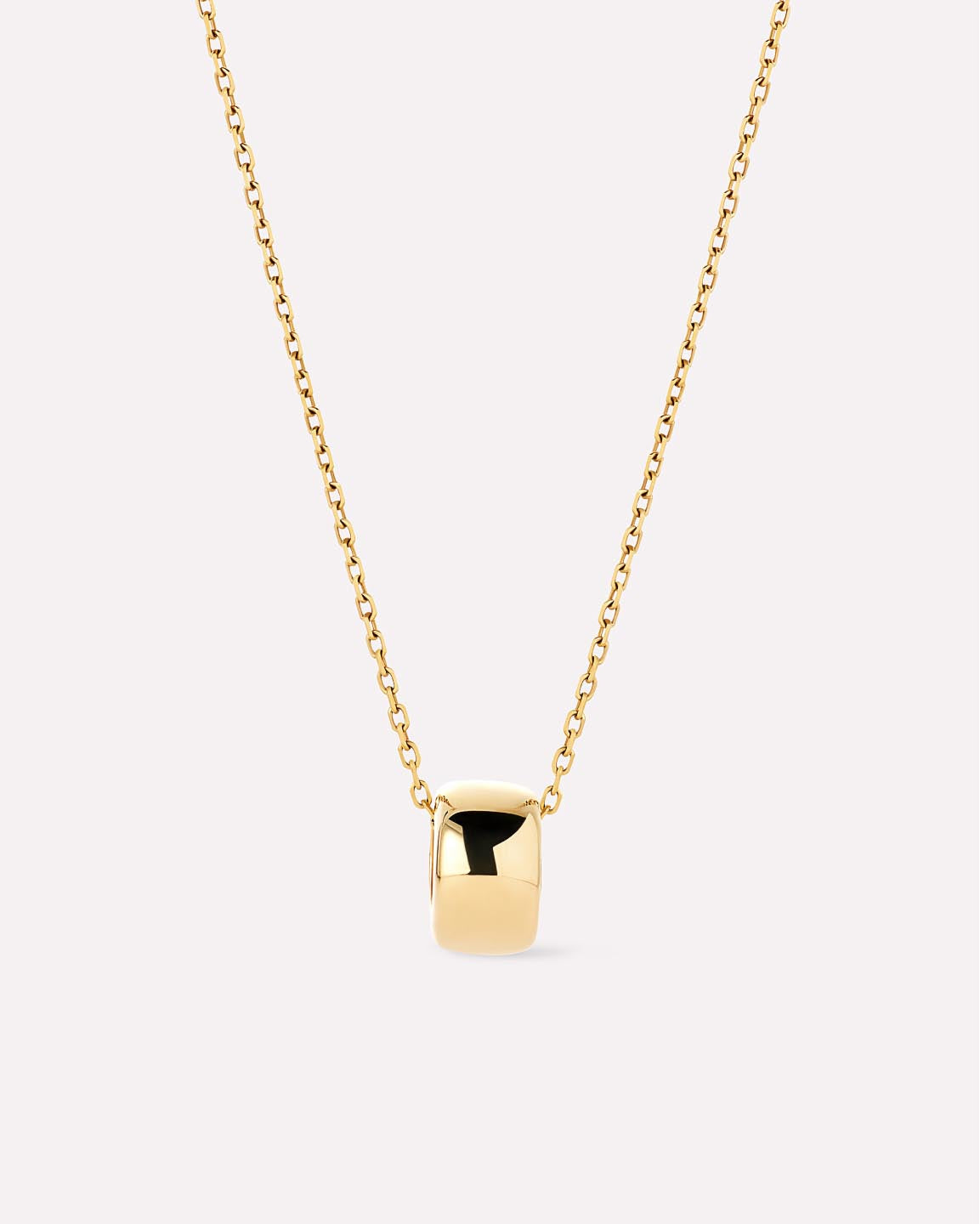 Solid Yellow Gold - Luna Charm Necklace