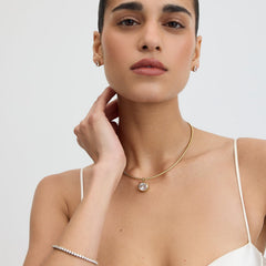 Torque Oval Bezel Necklace