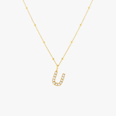 Pearl Initial Necklace