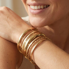 8-Piece Textured Cuff Bracelet Stack