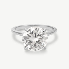 Round Solitaire Diamond-Inspired Ring 3ct