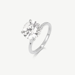 Round Solitaire Diamond-Inspired Ring 3ct