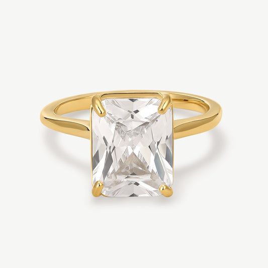 Radiant Solitaire Diamond-Inspired Ring 3ct