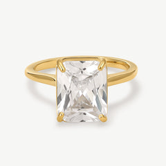 Radiant Solitaire Diamond-Inspired Ring 3ct
