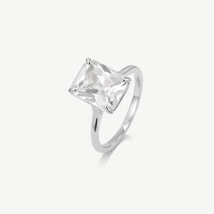 Radiant Solitaire Diamond-Inspired Ring 3ct