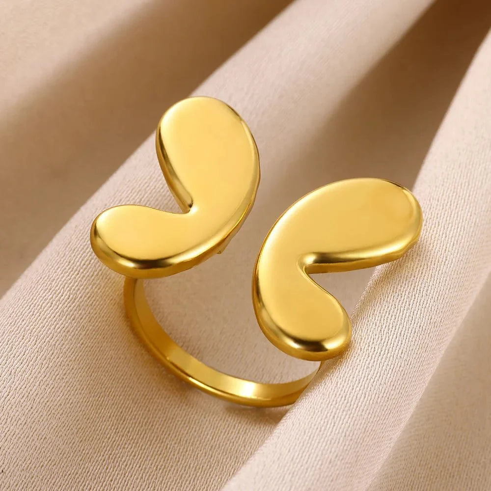 Adjustable Bubble Butterfly Wings Ring - Veinci