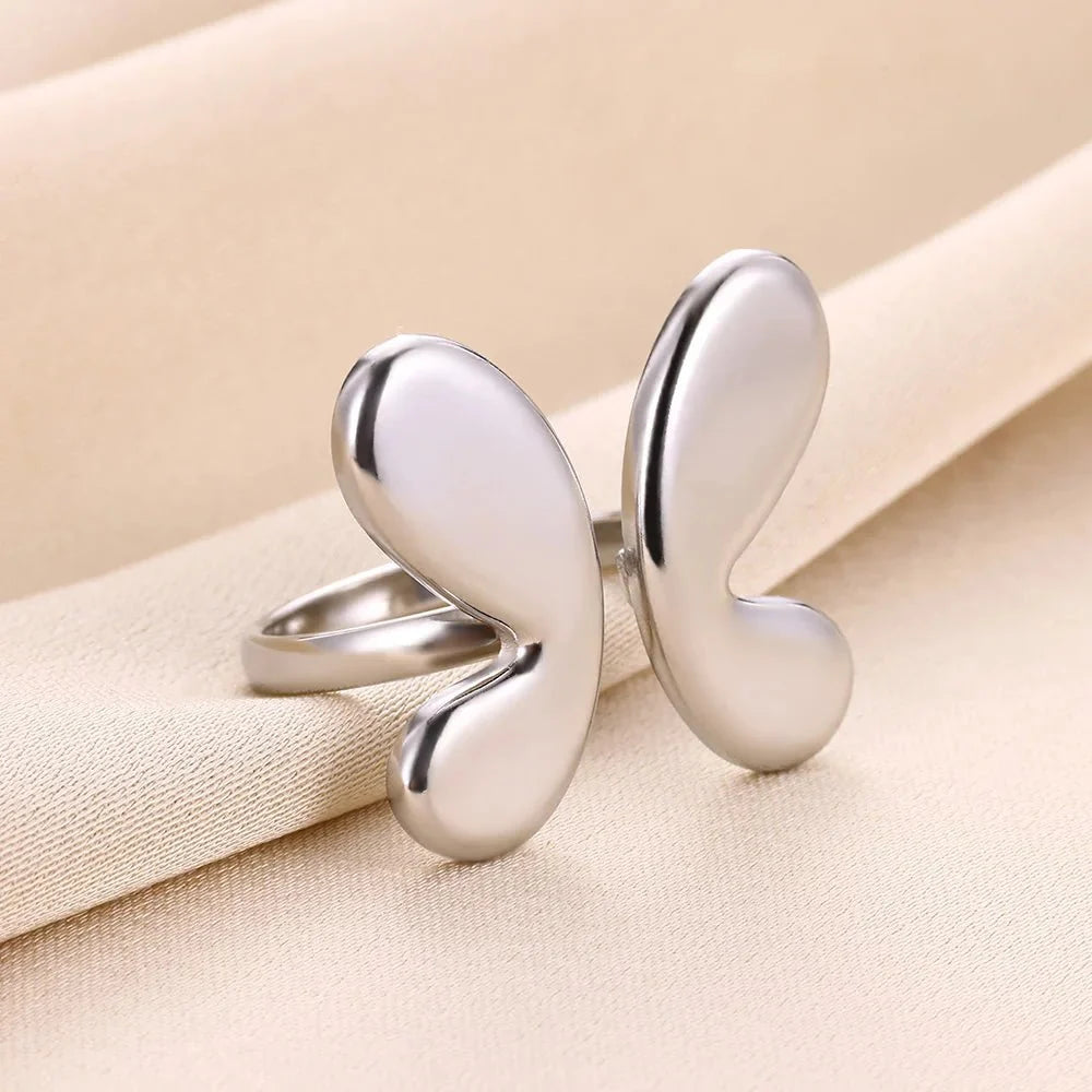 Adjustable Bubble Butterfly Wings Ring - Veinci