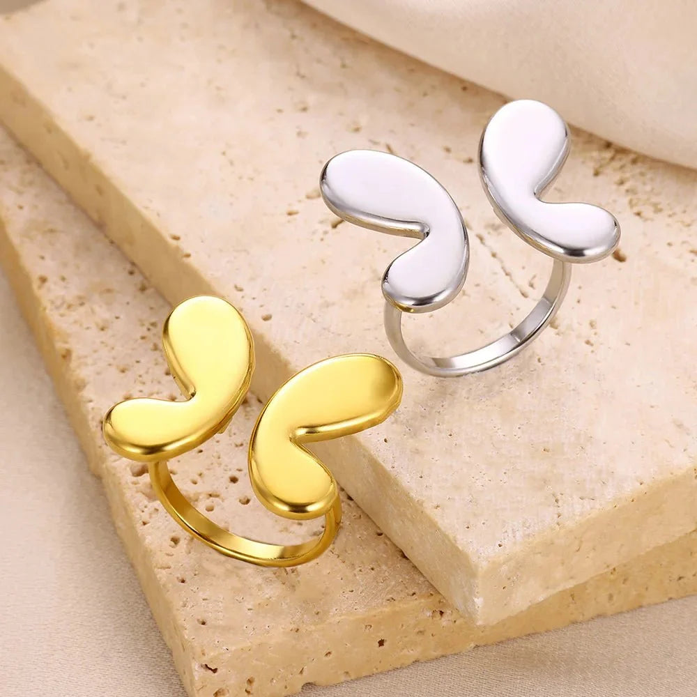 Adjustable Bubble Butterfly Wings Ring - Veinci