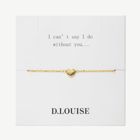 Bridesmaid Dainty Heart Bracelet