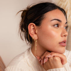 3-Piece Dainty Diamond Accented Earrings Stack
