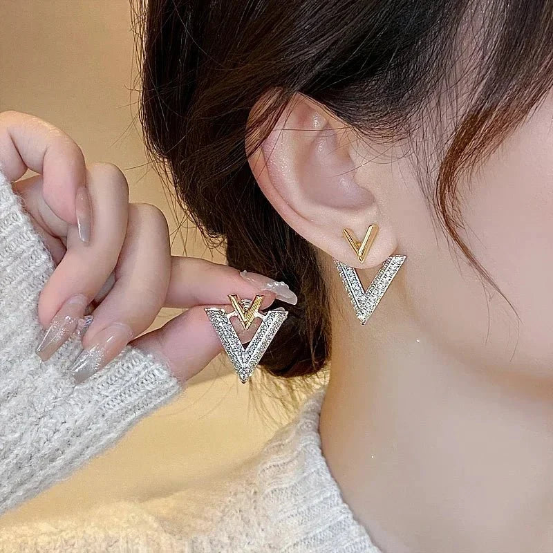 Classic Double V "Veinci" Earrings - Veinci