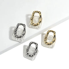 Classy Geometric Square Earrings - Veinci