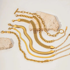 Classy Gold Mix & Match Bracelets - Veinci