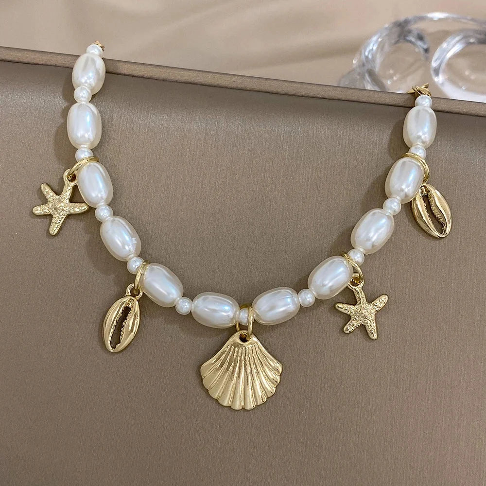 Dainty Beach Adventure Pearl Bracelet - Veinci