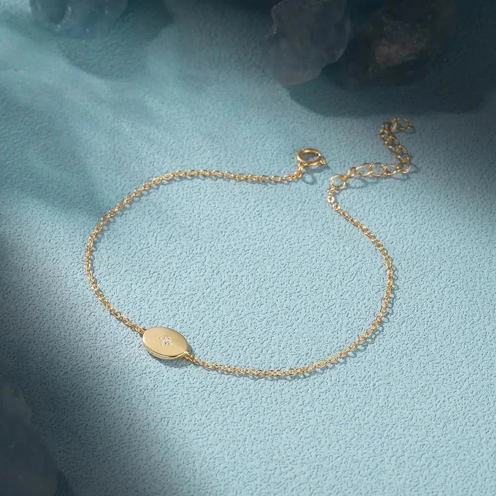 Dainty Chain North Star Bracelet - Veinci