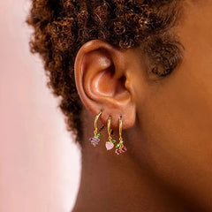 Dainty Fruit Hoop & Stud Earrings - Veinci