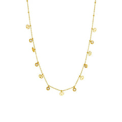 Dainty Minimal Evil Eye Diamond Necklace - Veinci