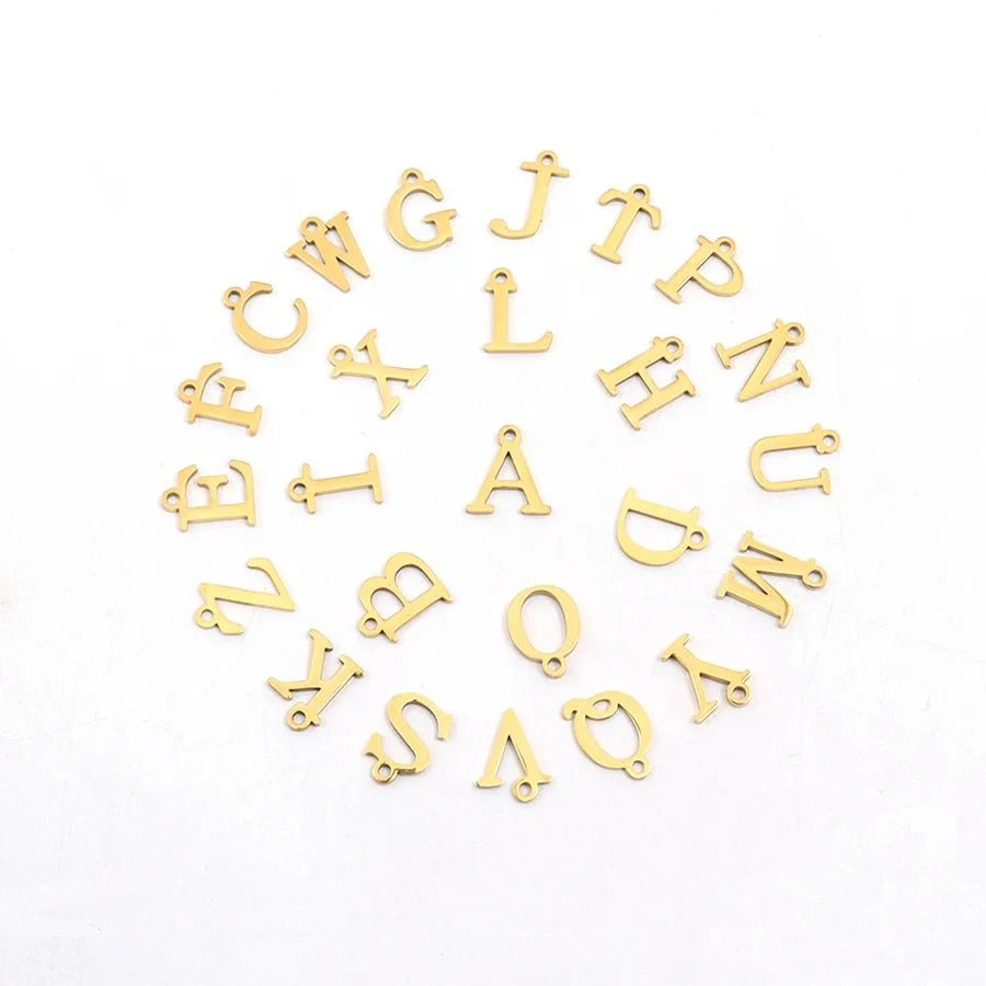 Dainty Satellite Chain Letter Initial Necklace - Veinci