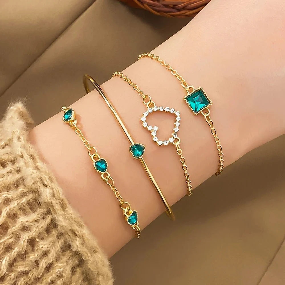 Diamond Statement Bracelet Stacks - Veinci