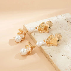 Floral Pearl Blooming Earrings - Veinci