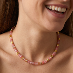 Gold Accented Boho Beaded Necklaces