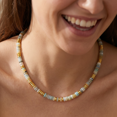 Gold Accented Boho Beaded Necklaces