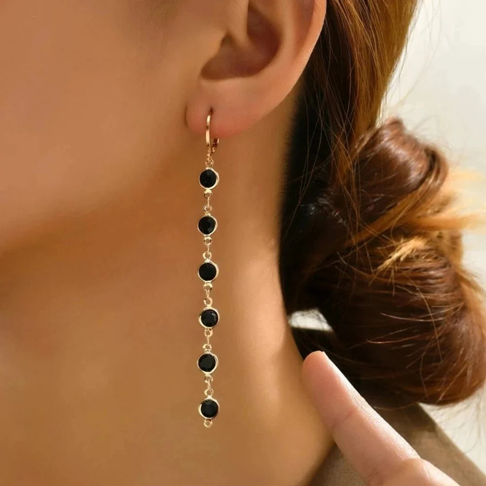 Gem Drop Hoop Earrings - Veinci