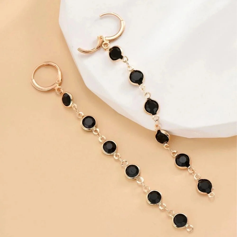 Gem Drop Hoop Earrings - Veinci