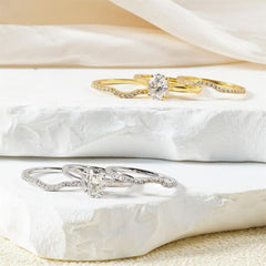 3-Piece Diamond Nested Ring Stack