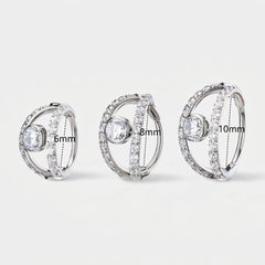 20G Double Band Pave Nose Ring